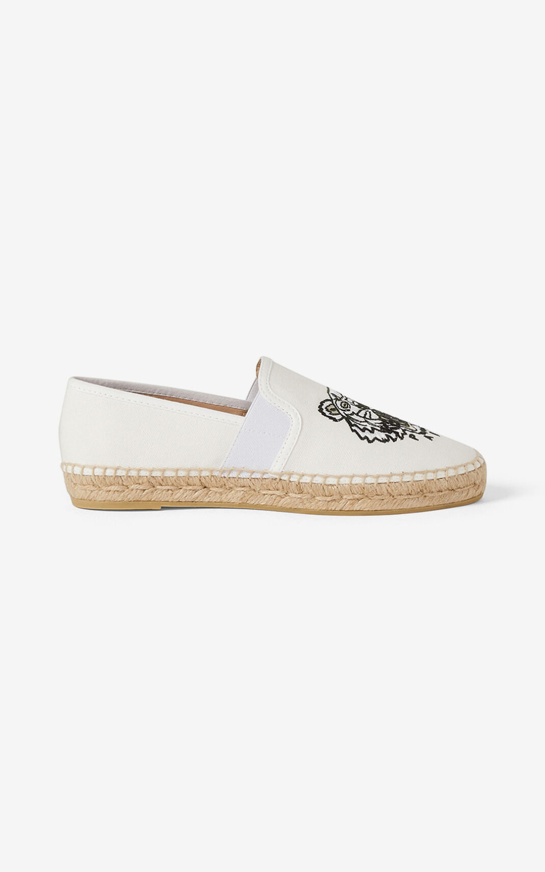 Kenzo Tiger elasticated canvas Ženska Espadrile Bela SI-1773930